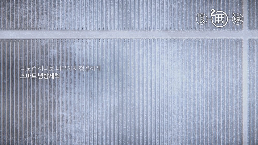 삼성 무풍에어컨 이지케어 3단계 — 패널 분리, 팬 접근, 동결세정으로 셀프 위생 관리