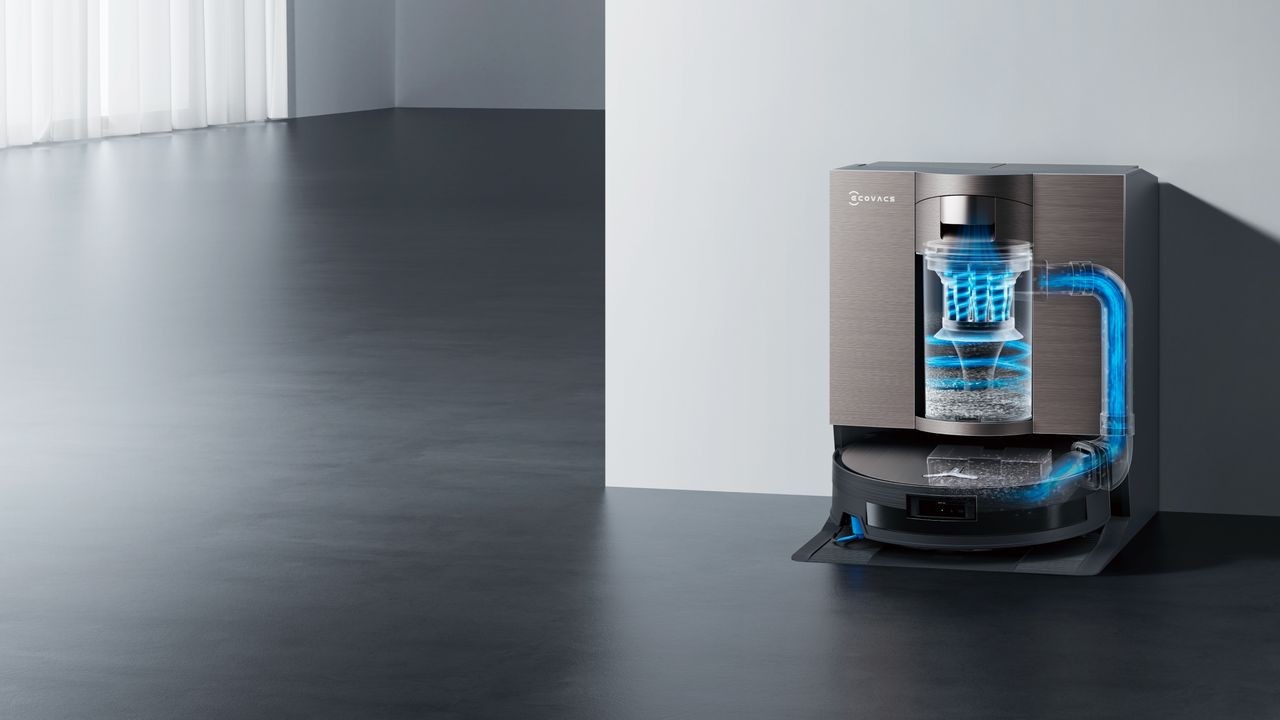 에코백스 X11 옴니사이클론 — 먼지봉투 없이 사이클론으로 먼지 분리